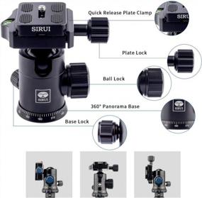 img 2 attached to Нагрузка 17,6 фунтов SIRUI NT-1005X + E-10 2-в-1 алюминиевый штатив-монопод для камеры с панорамной шаровой головкой 360 для видеокамер DSLR