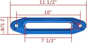 img 3 attached to 🔵 Premium 10 inch Aluminum Hawse Fairlead: High Grade, 8000-15000 LBs for Winch Rope Cable ATV UTV (Blue, 1 Piece)