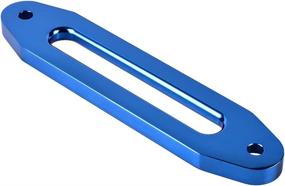 img 1 attached to 🔵 Premium 10 inch Aluminum Hawse Fairlead: High Grade, 8000-15000 LBs for Winch Rope Cable ATV UTV (Blue, 1 Piece)