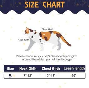 img 3 attached to 🐾 Adjustable PAWCHIE Cat Harness and Leash Set - Soft Escape Proof H-shaped Safety Strap with Glowing Golden Moon and Star Pattern for Outdoor Walking - Ideal for Pet Cats