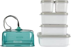 img 3 attached to 🥗 Rubbermaid Fasten + Go Entree Kit: Carry Your Meals in Style with Sea Foam Green Design