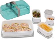 🥗 rubbermaid fasten + go entree kit: carry your meals in style with sea foam green design логотип