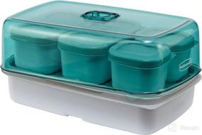 img 2 attached to 🥗 Rubbermaid Fasten + Go Entree Kit: Carry Your Meals in Style with Sea Foam Green Design