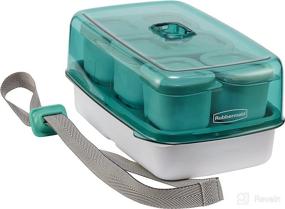 img 1 attached to 🥗 Rubbermaid Fasten + Go Entree Kit: Carry Your Meals in Style with Sea Foam Green Design