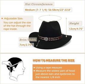 img 1 attached to Stylish Wide Brim Cowboy & Cowgirl Hat For Women By Lisianthus