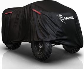 img 4 attached to 🏍️ MZS ATV Cover - All-Weather Outdoor Waterproof Protection Accessory for Quad 4 Wheeler - Fits up to 88 inches - Durable Tear/Wind Proof Design with Vents, Reflective Adjuster Buckle, and Storage Bag