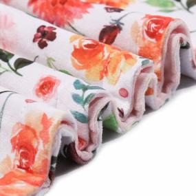 img 1 attached to Мягкое и элегантное одеяло для девочки - двухслойная минки с точечной подкладкой, цветочный многоцветный принт, 30 X 40 дюймов