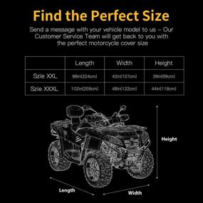 img 1 attached to 🛡️ Premium Waterproof ATV Cover | Heavy Duty Oxford Material with Reflective Strips | Snow, Rain, UV Protection for Polaris, Arctic Cat, Yamaha, Textron, Honda, Suzuki, Argo - 88" Length