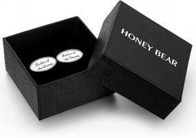 img 2 attached to Honey Bear Cufflinks Men Stainless Men's Accessories ~ Cuff Links, Shirt Studs & Tie Clips