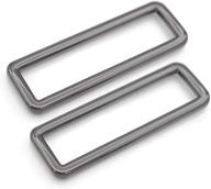 4pcs 2 inch gunmetal rectangle rings buckle loop for bag belt strap - craftmemore quality finish logo