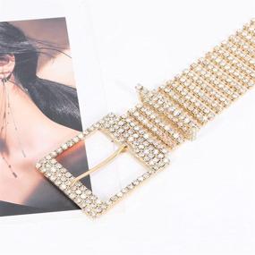 img 2 attached to 👗 Sparkling Rhinestone Diamond Crystal Dresses: WHIPPY Women's Accessories - Belts