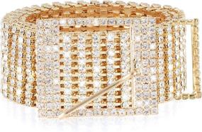 img 4 attached to 👗 Sparkling Rhinestone Diamond Crystal Dresses: WHIPPY Women's Accessories - Belts