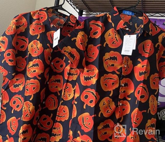 img 1 attached to 🎃 SSLR Button Sleeve Halloween X Small Boys' Tops, Tees & Shirts for Clothing review by Chris Knight