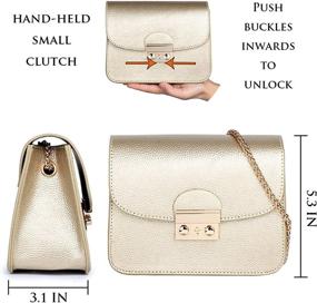 img 2 attached to 👜 Women's Leather Shoulder Crossbody Handbags & Wallets for Evening Clutches - Available at Crossbody Bags