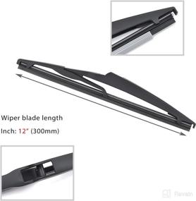 img 2 attached to 🚗 MIKKUPPA Rear Wiper Blade, 85242-12090 for Toyota RAV4 2000-2012, Highlander 2001-2019 - New Back Windshield Wiper, All Season Natural Rubber for Window Cleaning