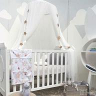 👑 girls' bed canopy - princess mosquito net nursery decor dome | premium yarn netting curtains for baby games, dream castle | white logo