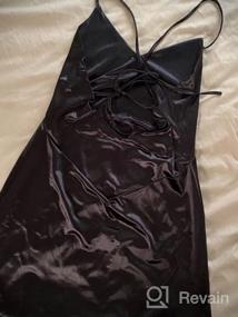 img 6 attached to ZAFUL Slip Satin Dresses For Women Club Midi Dress Cowl Neck Silk Dress Cocktail Dress With Drawstring