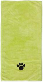 img 3 attached to 🐶 Bone Dry Absorbent Pet Grooming Towel Collection: Microfiber Drying Set, 15x30, Lettuce Green (Embroidered), 3 Count