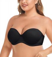 stay-put strapless push-up bra with convertible straps for women: full coverage and underwire support by joateay logo