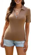 wosalba women's polo shirts for fall: stylish lapel collared v-neck tops in long or short sleeves логотип