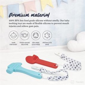 img 2 attached to 👶 Little Martin's Drawer Teething Toys for Babies 0-6 Months 6-12 Months, BPA-Free Food Grade Silicone, Textured Molar Teether, Easy Grip, Simple Cleaning and Freezing