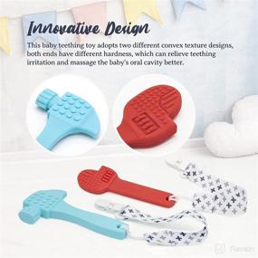 img 3 attached to 👶 Little Martin's Drawer Teething Toys for Babies 0-6 Months 6-12 Months, BPA-Free Food Grade Silicone, Textured Molar Teether, Easy Grip, Simple Cleaning and Freezing