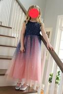 картинка 1 прикреплена к отзыву Платье для принцессы на свадьбу Glamulice: вышитое цветочное тюль с блеском для вечеринки по случаю дня рождения для девочек. от Tina Webb