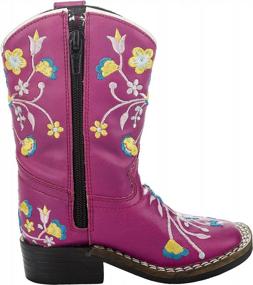 img 3 attached to Get Your Little Cowgirl Riding In Style With TuffRider'S Floral Western Boot For Kids