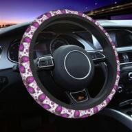 butterfly steering wheel cover universal 15 inch non-slip neoprene butterfly flower wheel cover wrap auto accessories purple wheel cover for women and men girls suitable for car suv car van truck логотип