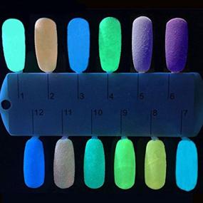 img 2 attached to MEILINDS Ultrafine Glitter 24 Jar Set со светящейся ночной флуоресценцией и светящейся в темноте пудрой для дизайна ногтей и декора - 12 цветов в комплекте