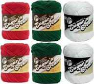 🎄 lily sugar n' cream holiday assorted cotton bundle - 6 pack, 100% medium 4 worsted, multicolor logo