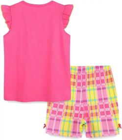 img 1 attached to Cute Summer Outfit For Toddler Girls: Bumeex Cotton Top And Shorts Set