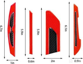 img 3 attached to Предупреждающая автомобильная наклейка Deloky Красная наклейка Carbon