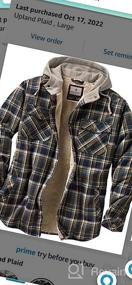img 5 attached to Men's Camp Night Berber Lined Hooded Flannel Shirt Jacket by Legendary Whitetails