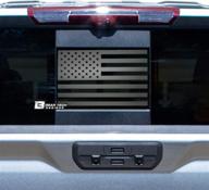 bogar tech designs precut rear middle window american flag vinyl decal for gmc sierra & chevy silverado 2019-2022 - matte black upgrade логотип