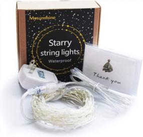 img 1 attached to Прохладный белый 60-футовый / 360-светодиодный светильник Fairy String - идеально подходит для свадебного и наружного украшения