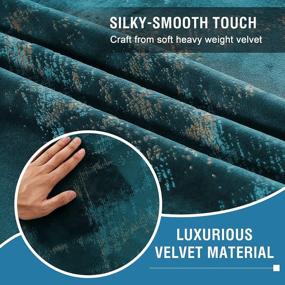 img 1 attached to Add Classic Elegance To Your Home With Teal Velvet Blackout Curtains - Insulated, High-End Vintage Decor For Your Living Space!