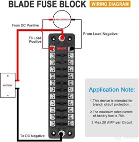 img 2 attached to 🔌 Electop 12 Way Fuse Box with Negative Bus: Ultimate Waterproof Blade Fuse Block for Automotive, Marine, Truck, Boat, RV