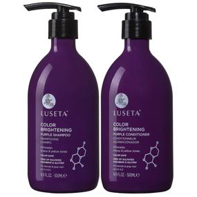 img 4 attached to Enhance Your Hair's Radiance with Luseta Brightening Purple Shampoo Conditioner