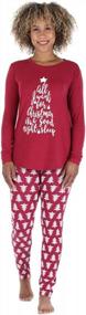 img 4 attached to Women'S Long Sleeve Knit Pajama Set - Sleepyheads Leggings Top