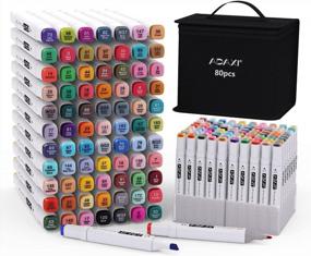 img 4 attached to 80 Color Art Marker Set W/ Upgraded Base & Carrying Case - Perfect For Kids & Adults!