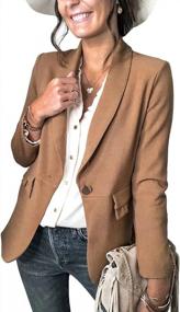 img 4 attached to Look Polished At Work: BLENCOT Casual Blazers For Women - Long Sleeve Office Jackets In S-2XL Sizes