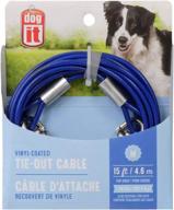 🐕 avenue tether dog tie-out cable, medium, 15-feet, blue - secure outdoor pet restraint solution logo