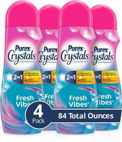 img 4 attached to Enhance Your Laundry Experience With Purex Crystals In-Wash Fragrance Booster In Fresh Vibes - 4 Pack 21Oz