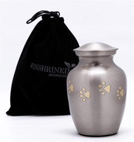 img 1 attached to Affordable Handcrafted Cerberus Series Enshrined Memorials Cremation Urn for Ashes - Small 6 inch, Suitable for Pets, Dogs, Cats, with Paw Prints - Ideal for Funeral Burials