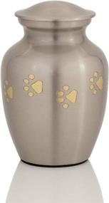 img 4 attached to Affordable Handcrafted Cerberus Series Enshrined Memorials Cremation Urn for Ashes - Small 6 inch, Suitable for Pets, Dogs, Cats, with Paw Prints - Ideal for Funeral Burials