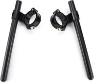 🏍️ universal cafe racer handlebars - 41mm split clip-ons assembly with adjustable 7/8" bars - motorcycle clip-on handlebar upgrade логотип