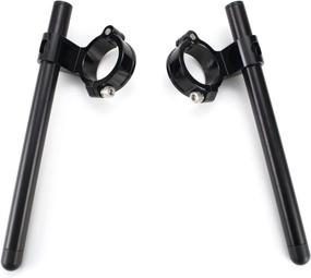 img 4 attached to 🏍️ Universal Cafe Racer Handlebars - 41mm Split Clip-Ons Assembly with Adjustable 7/8" Bars - Motorcycle Clip-On Handlebar Upgrade