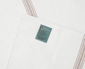 img 3 attached to Premium Herringbone Cotton Kitchen Towels - Pack Of 12, Super Soft, Absorbent And Reusable. Perfect For Cleaning And Washing Dishes. 15 X 25 Inches, Brown.