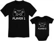 gaming siblings unite: tstars big brother & little brother player 1 & player 2 shirts set logo